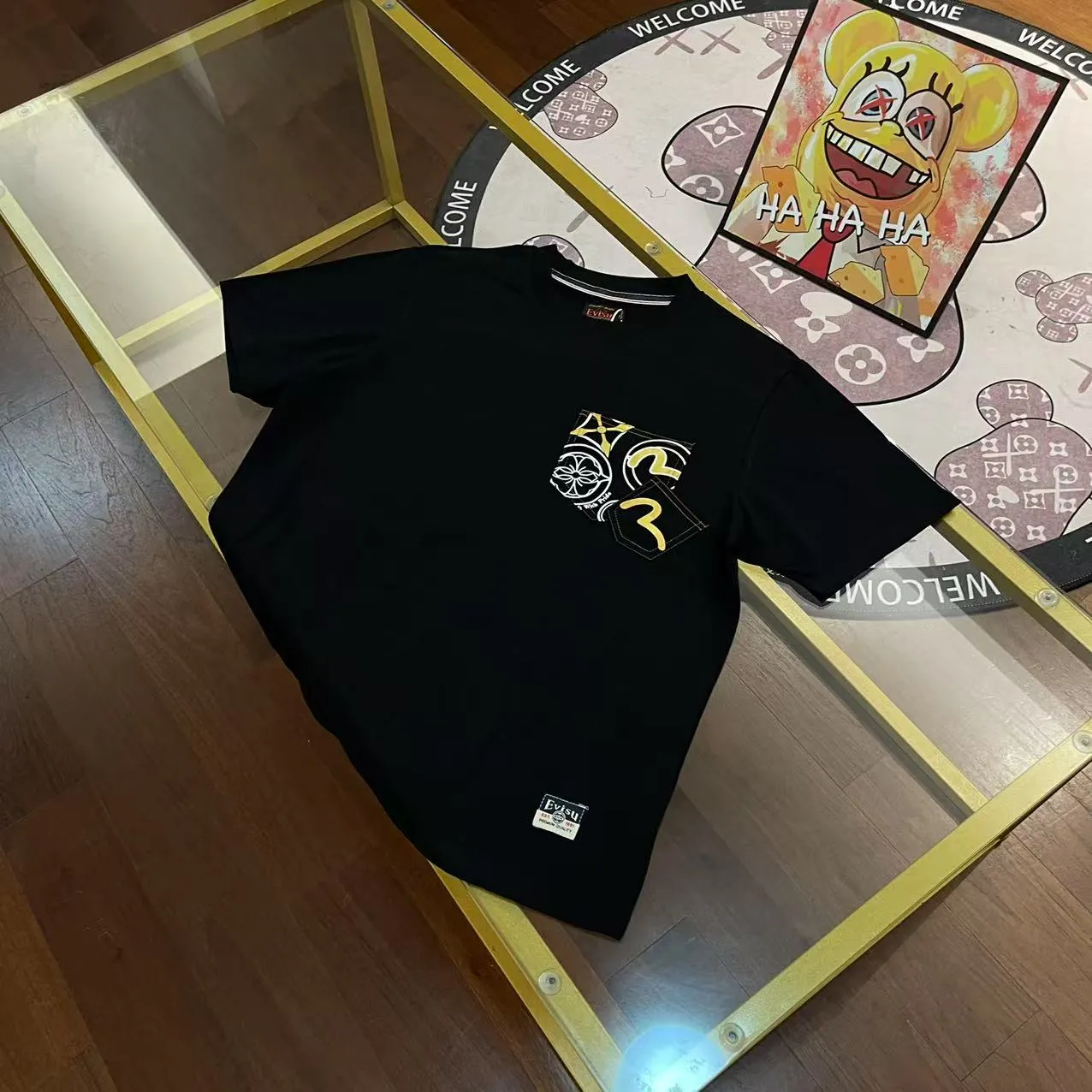 ， EVISU 2025New Arrival ： Size：S-XXL S 44 96 68 100-120 M 46 102 70 120-140 L 48 108 72 140-160 XL 50 116 74 160-180 XXL 52 122 76 180